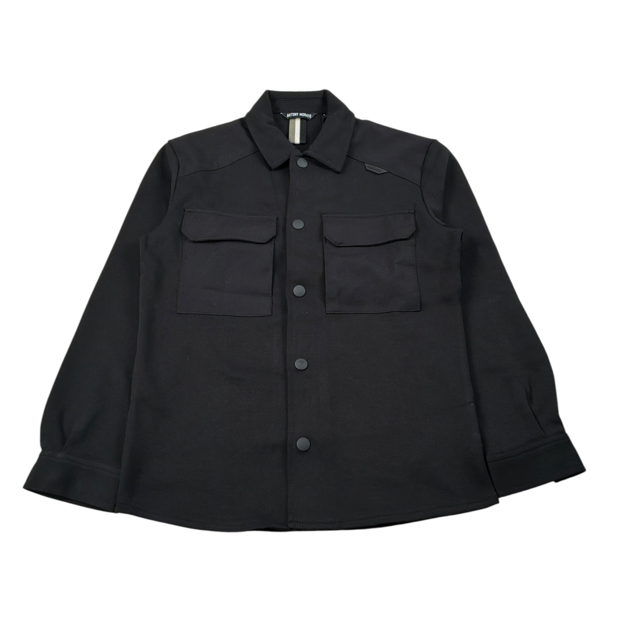 Antony Morato Camicia Manica Lunga tinta unita Nero per Bambino MKSL00303 NERO ANTONY MORATO 