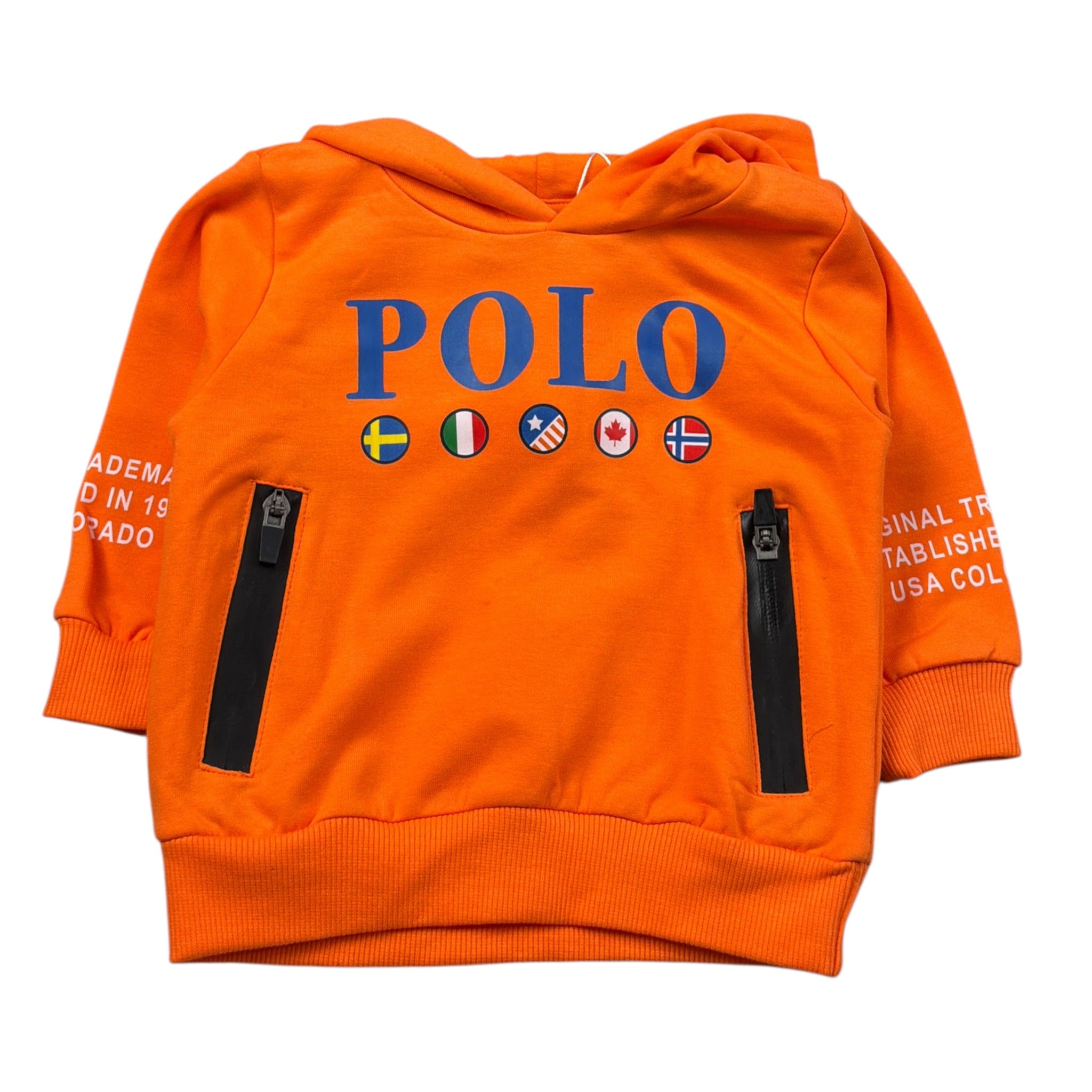 Aspen Polo Club Felpa con Cappuccio tinta unita Arancione per Neonato 1051F00015 ARANCIONE ASPEN POLO CLUB 