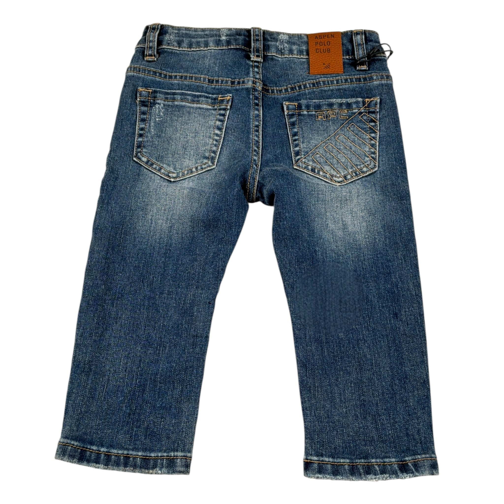 Aspen Polo Club Jeans tinta unita con Girovita Regolabile Blu per Neonato 1051PD00036 BLU ASPEN POLO CLUB 