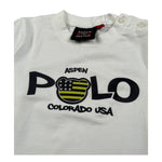 Aspen Polo Club Shirt Girocollo tinta unita con Logo Bianco per Neonato 1075M0440 BIANCO ASPEN POLO CLUB 