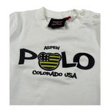 Aspen Polo Club Shirt Girocollo tinta unita con Logo Bianco per Neonato 1075M0440 BIANCO ASPEN POLO CLUB 