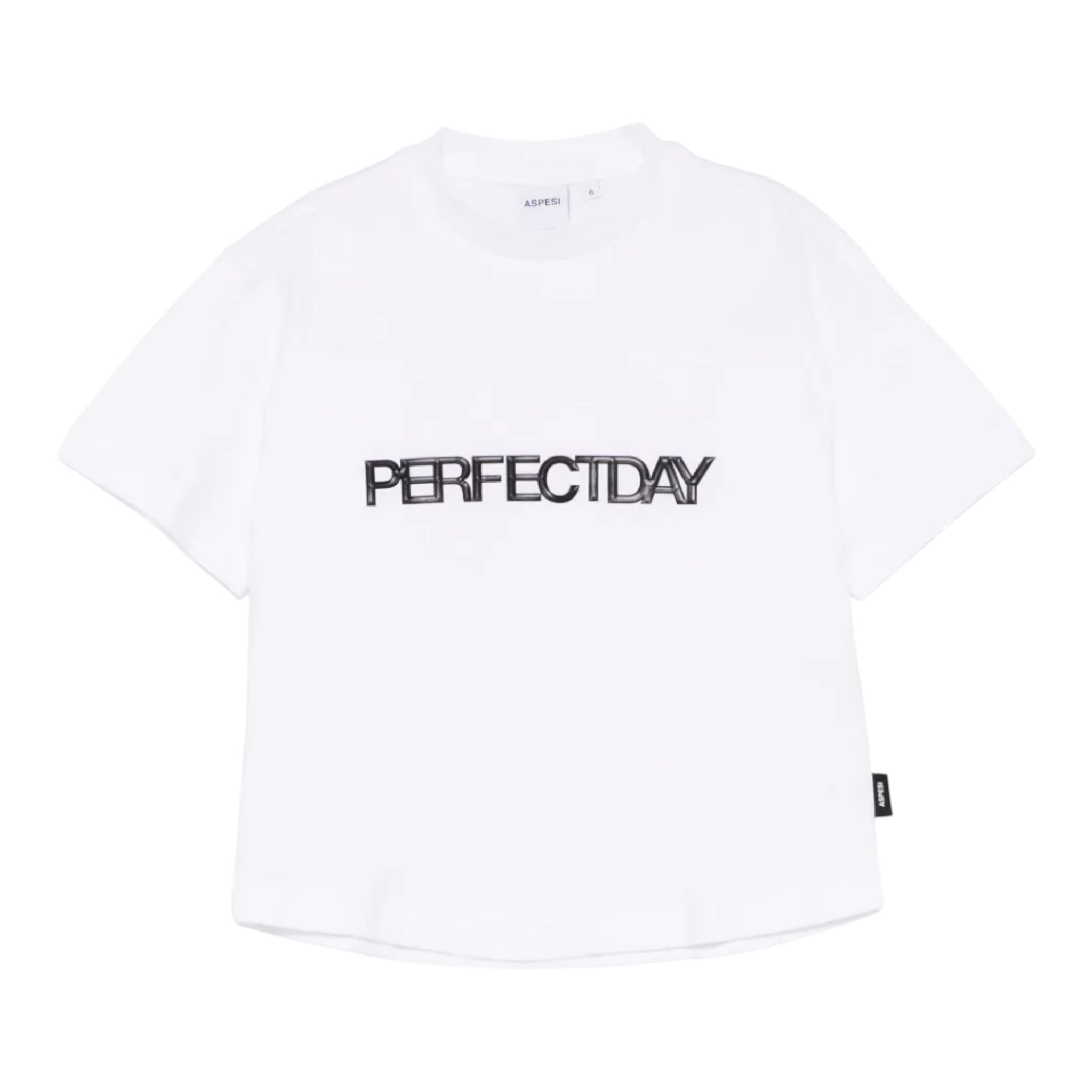 Aspesi T-Shirt tinta unita con Stampa Bianco per Bambina S25044TSM0122 BIANCO ASPESI 