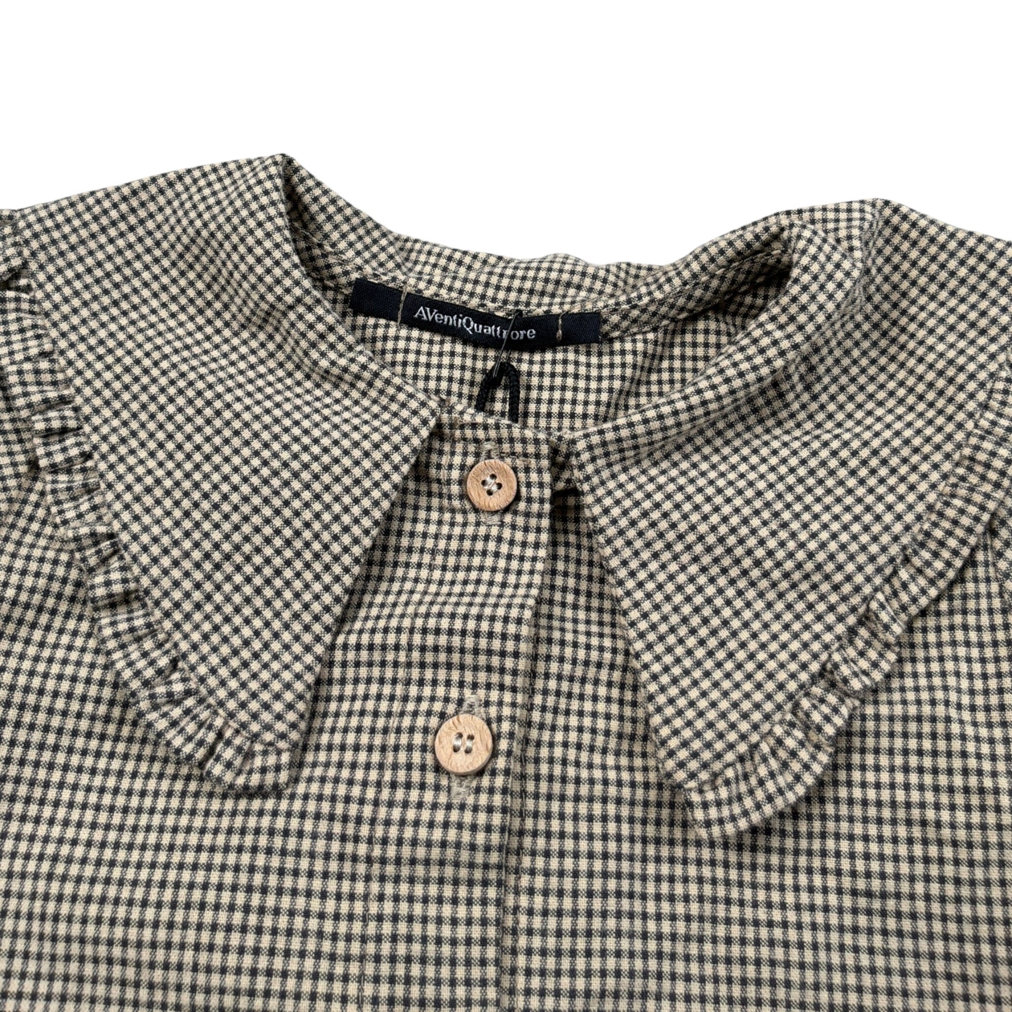 Aventiquattrore Camicia Manica Lunga Fantasia Quadretti Beige per Neonata A2401716N BEIGE AVENTIQUATTRORE 