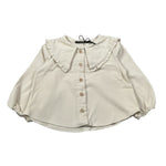 Aventiquattrore Camicia Manica Lunga In Velluto Crema per Bambina A2401721 CREMA AVENTIQUATTRORE 