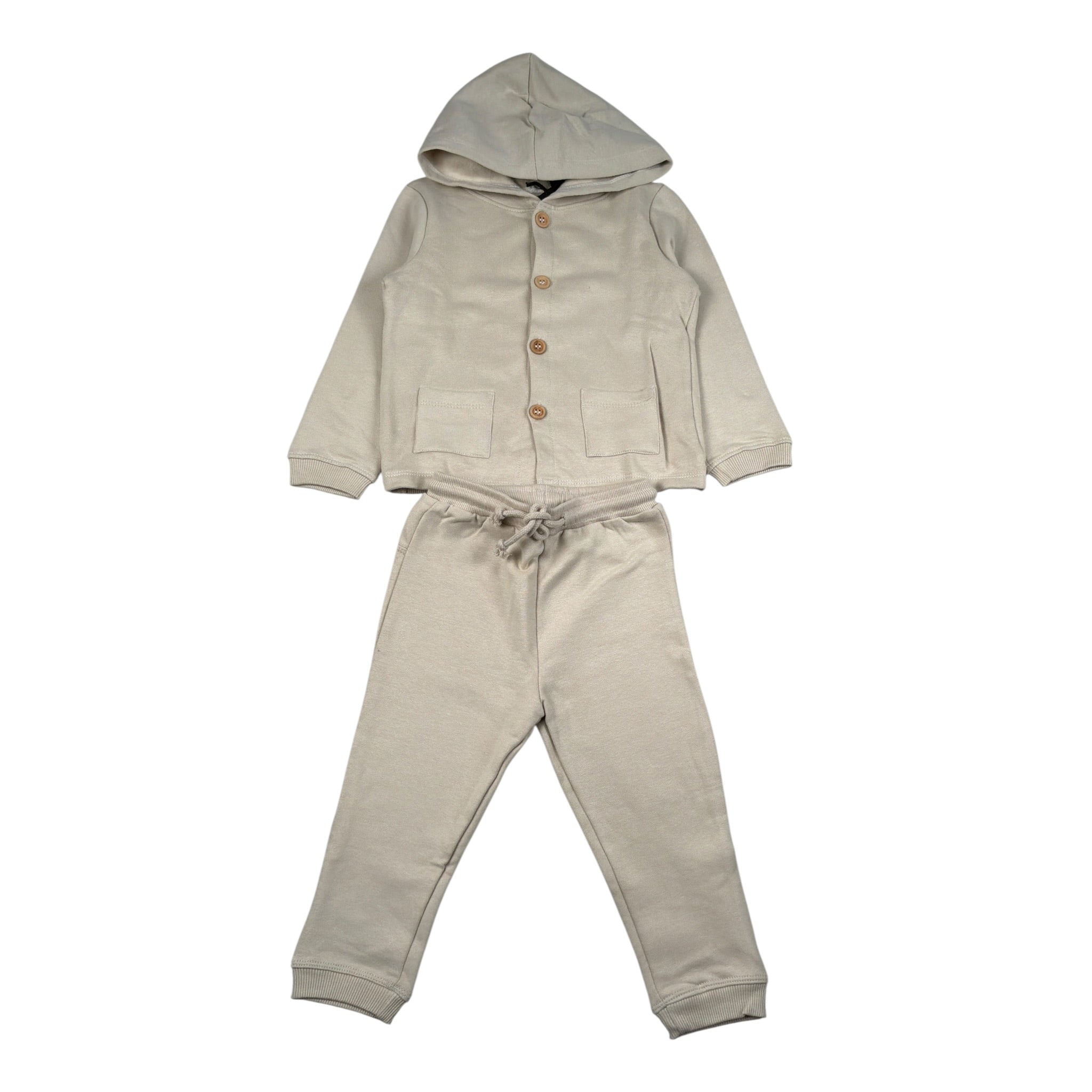 Aventiquattrore Completo 3 Pezzi Felpa-Pantalone tinta unita-Shirt Beige per Bambino A2401756 BEIGE AVENTIQUATTRORE 