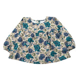 Babe & Tess Camicia Manica Lunga tinta unita Fantasia Floreale Beige/Blu per Bambina 03/548099 BEIGE/BLU BABE & TESS 