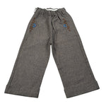 Babe & Tess Pantalone Modello Palazzo con Ricami Beige per Bambina 04/548034 BEIGE BABE & TESS 