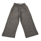 Babe & Tess Pantalone Modello Palazzo con Ricami Beige per Bambina 04/548034 BEIGE BABE & TESS 