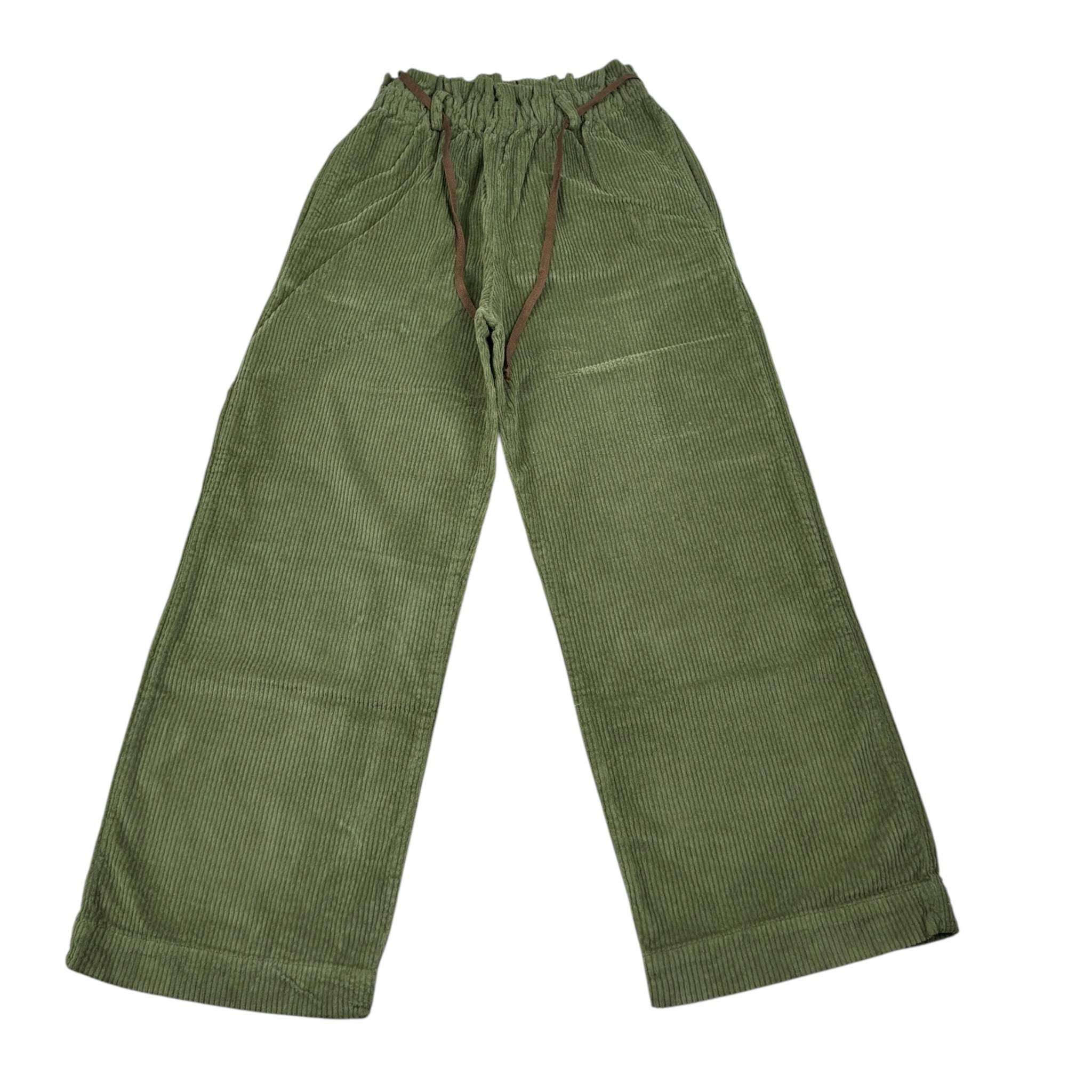 Babe & Tess Pantalone tinta unita Modello Palazzo Verde per Bambina 04/548123 VERDE BABE & TESS 