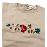 Babe & Tess Felpa Chiusa Girocollo tinta unita con Ricami Beige per Neonata 23/548110N BEIGE BABE & TESS 
