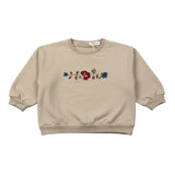 Babe & Tess Felpa Chiusa Girocollo tinta unita con Ricami Beige per Neonata 23/548110N BEIGE BABE & TESS 