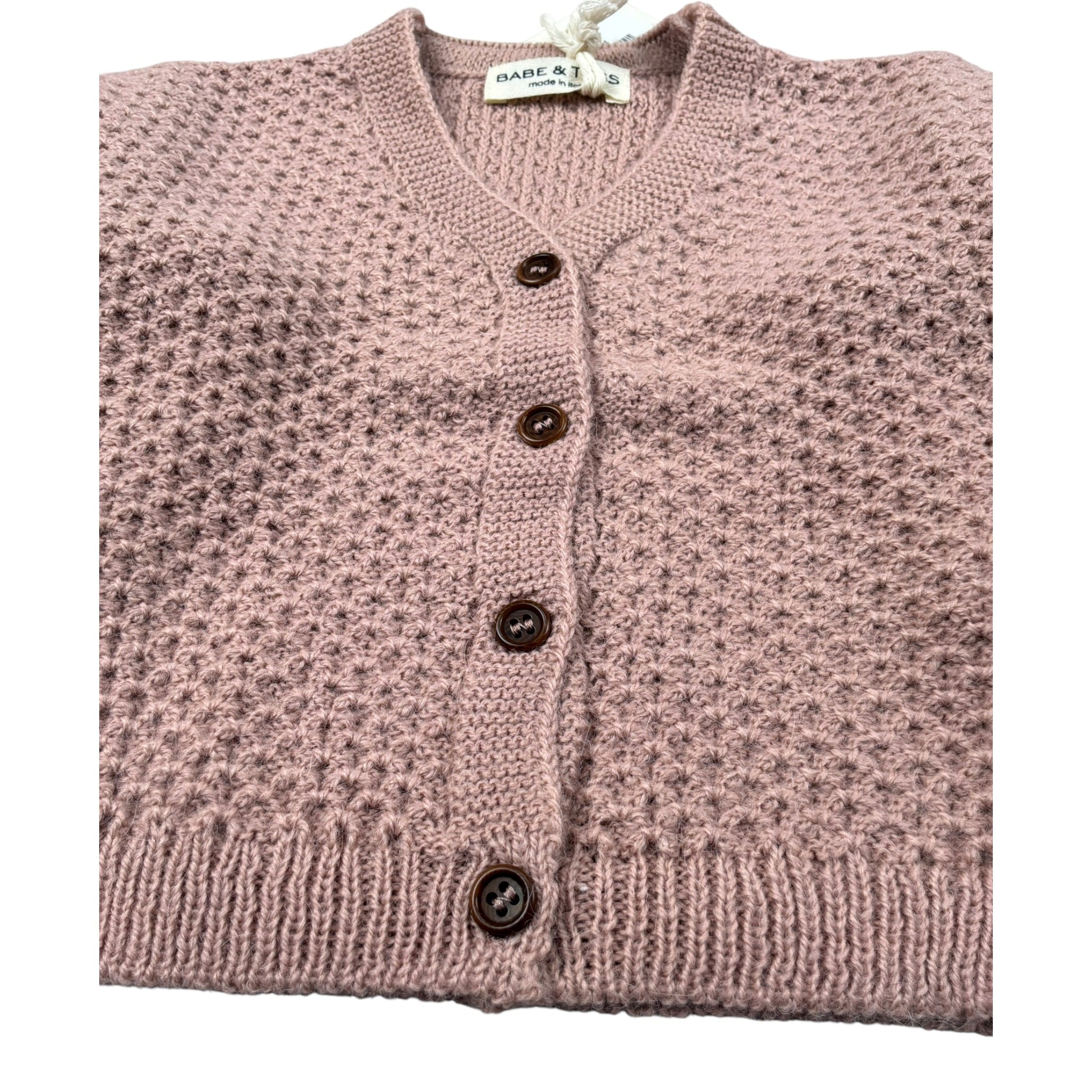 Babe & Tess Cardigan tinta unita Rosa per Neonata 59/548084 ROSA BABE & TESS 