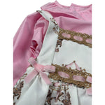 Babine' Completo 2 Pezzi Camicia-Salopette Rosa per Neonata 2612021 ROSA  