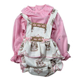 Babine' Completo 2 Pezzi Camicia-Salopette Rosa per Neonata 2612021 ROSA  