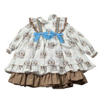 Babine' Abito Manica Lunga tinta unita con Stampe Panna per Bambina 2612816 PANNA BABINE' 