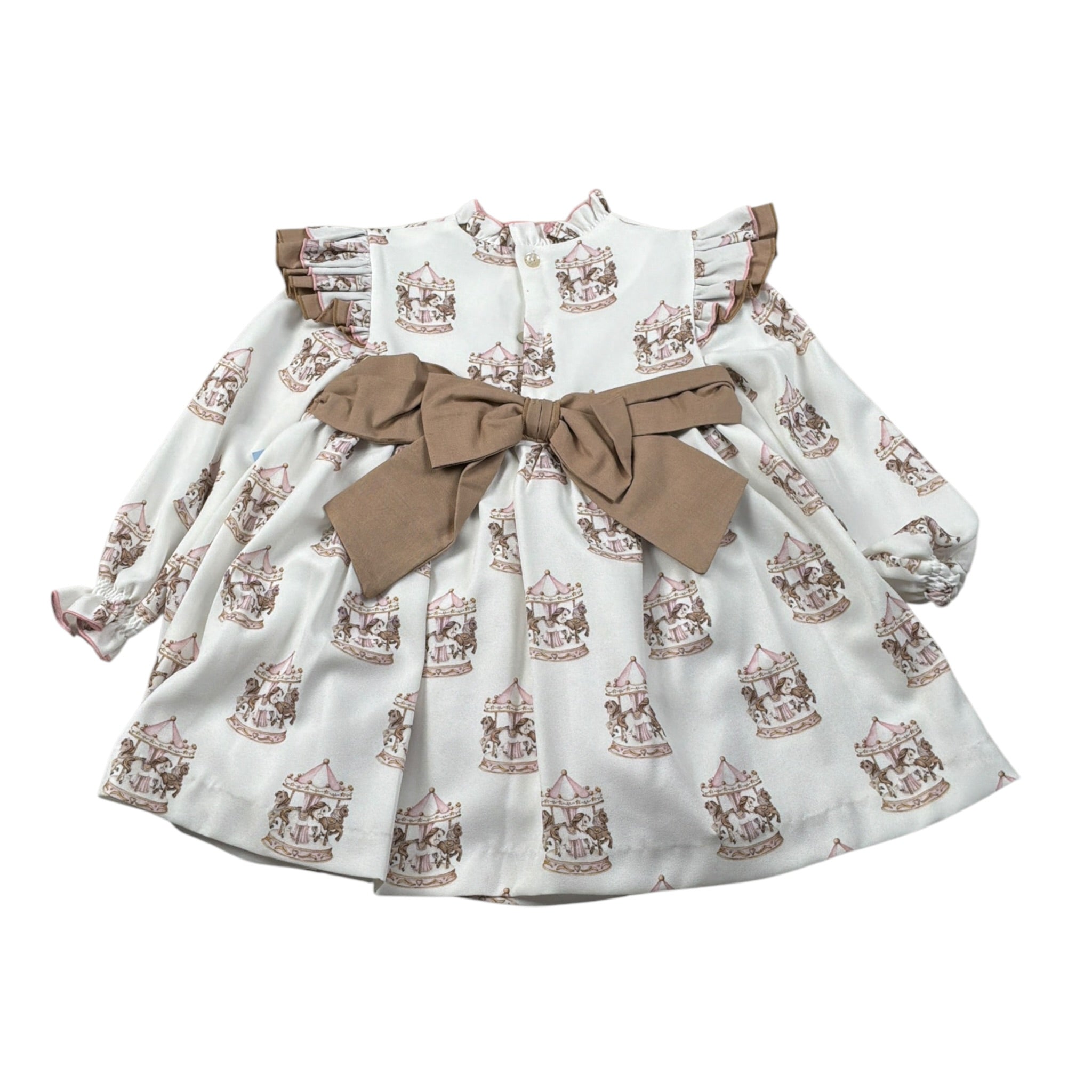 Babine' Abito Manica Lunga tinta unita con Stampe Panna per Bambina 2612817 PANNA BABINE' 