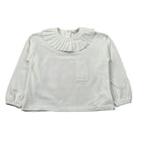 Baby Gi Shirt tinta unita con Colletto Bianco per Bambina UE1937 BIANCO BABY GI 
