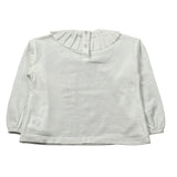 Baby Gi Shirt tinta unita con Colletto Bianco per Bambina UE1937 BIANCO BABY GI 