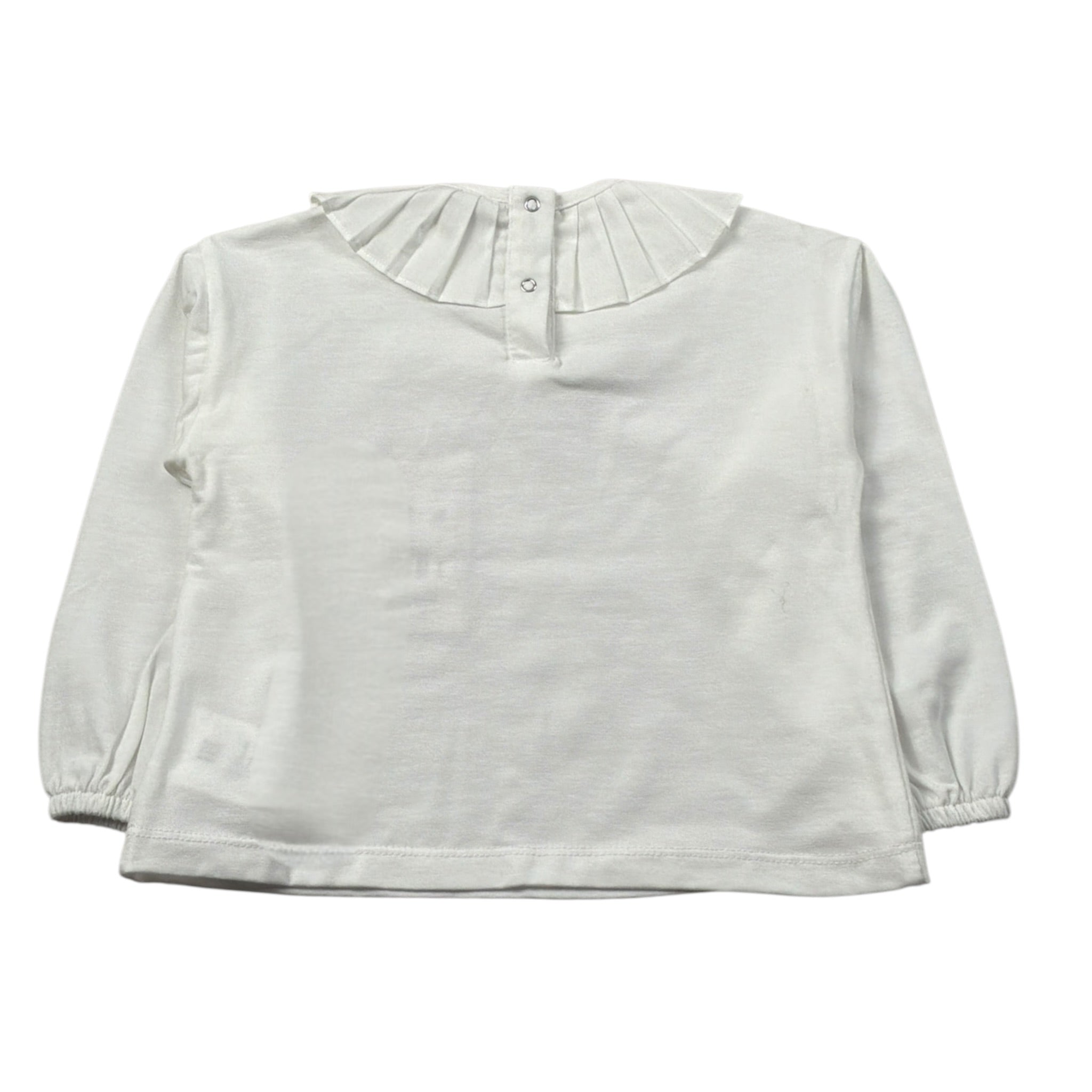 Baby Gi Shirt tinta unita con Colletto Bianco per Bambina UE1937 BIANCO BABY GI 