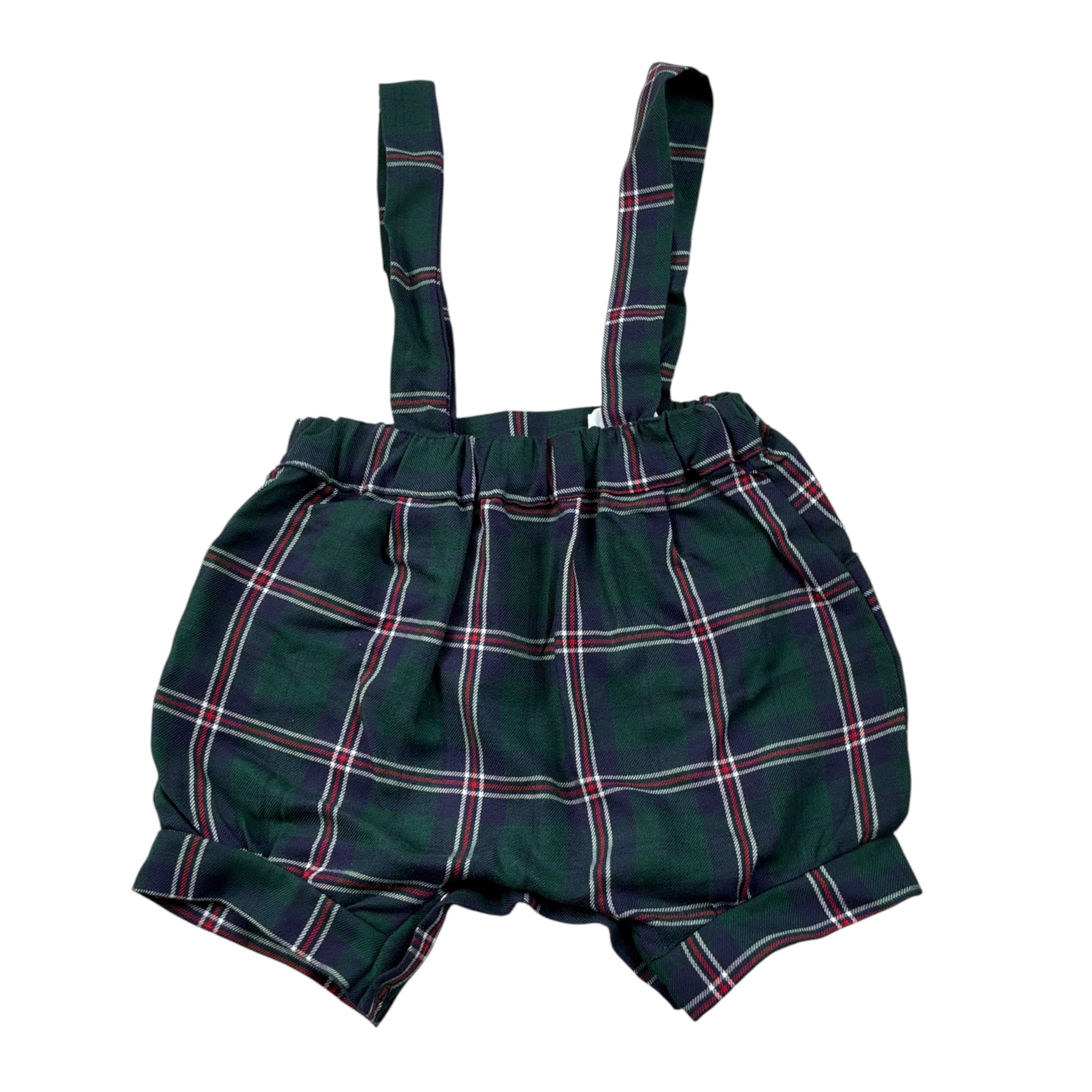 Baby Vip Bermuda con Bretelle Stampa Fantasia Verde per Neonato T404508 VERDE BABY VIP 