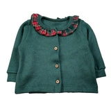 Baby Vip Cardigan tinta unita Verde per Neonata T414933 VERDE BABY VIP 