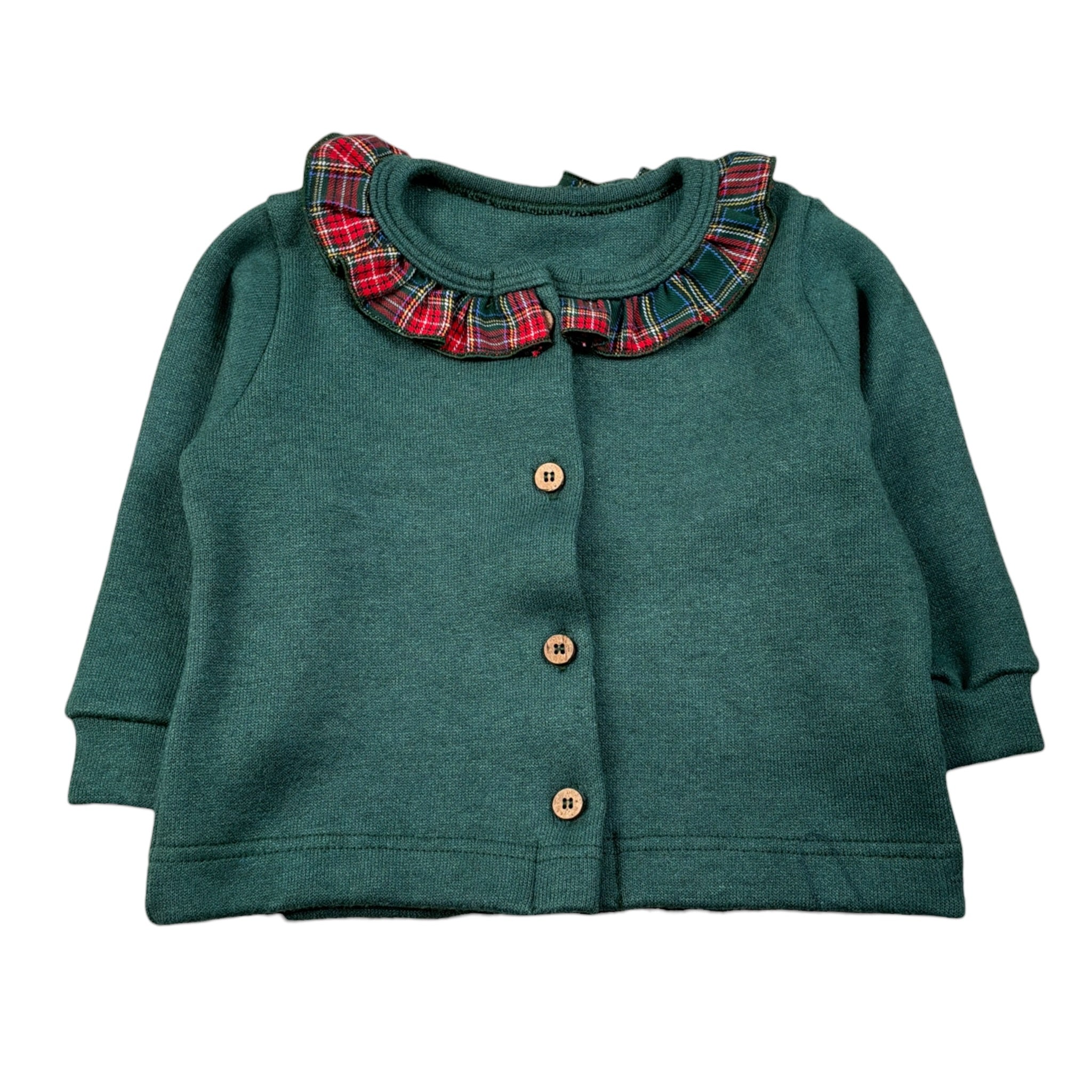 Baby Vip Cardigan tinta unita Verde per Neonata T414933 VERDE BABY VIP 