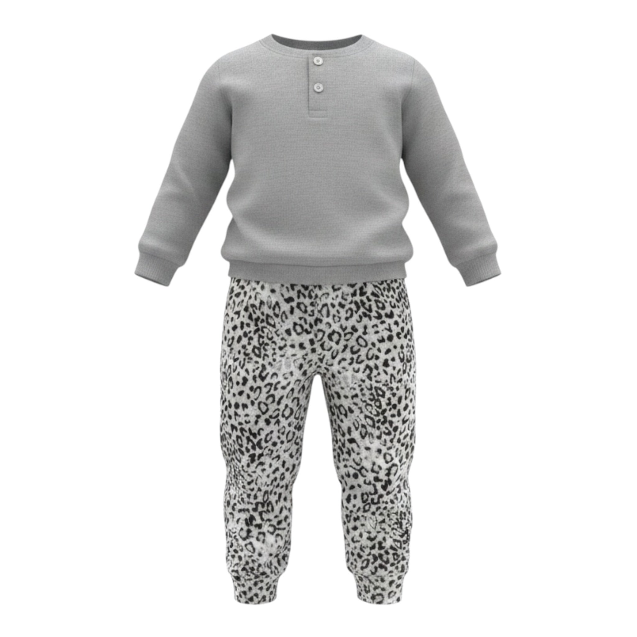 Baby Vip Completo 2Pz Modello Pigiama Maglia-Pantalone Grigio per Neonata T4343 GRIGIO BABY VIP 