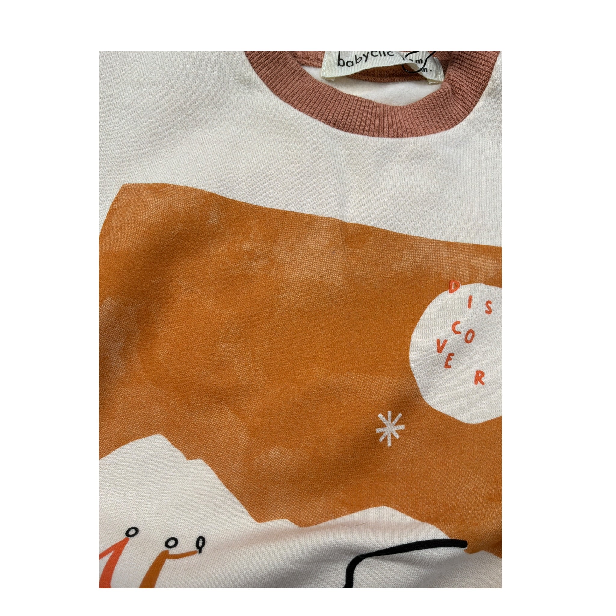 Babyclic Felpa Chiusa Girocollo con Stampa Beige per Bambino L276310009 BEIGE BABYCLIC 