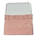 Babyvip Coperta Bicolore con Rouches Bianco/Rosa per Neonata 1097 BIANCO/ROSA BABYVIP 