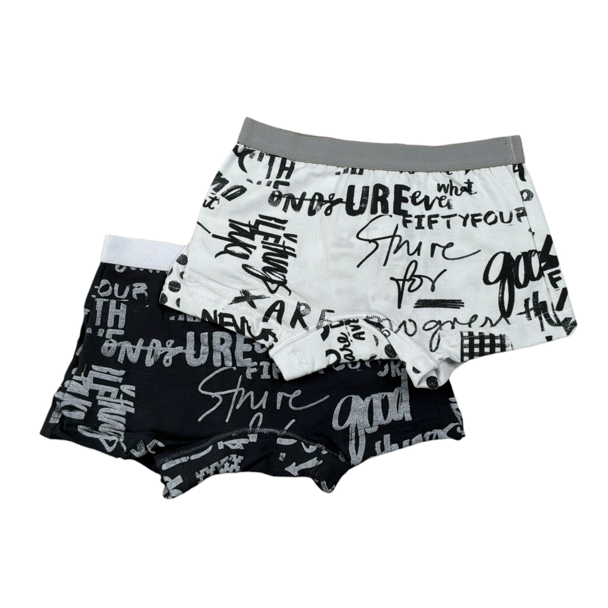 Babyvip Set 2 Box Bicolore con Stampa Bianco/Nero per Bambino 4323 BIANCO/NERO BABYVIP 