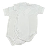 Babyvip Body Set 2Pz tinta unita Mezza Manica Bianco per Neonata J1246 BIANCO BABYVIP 