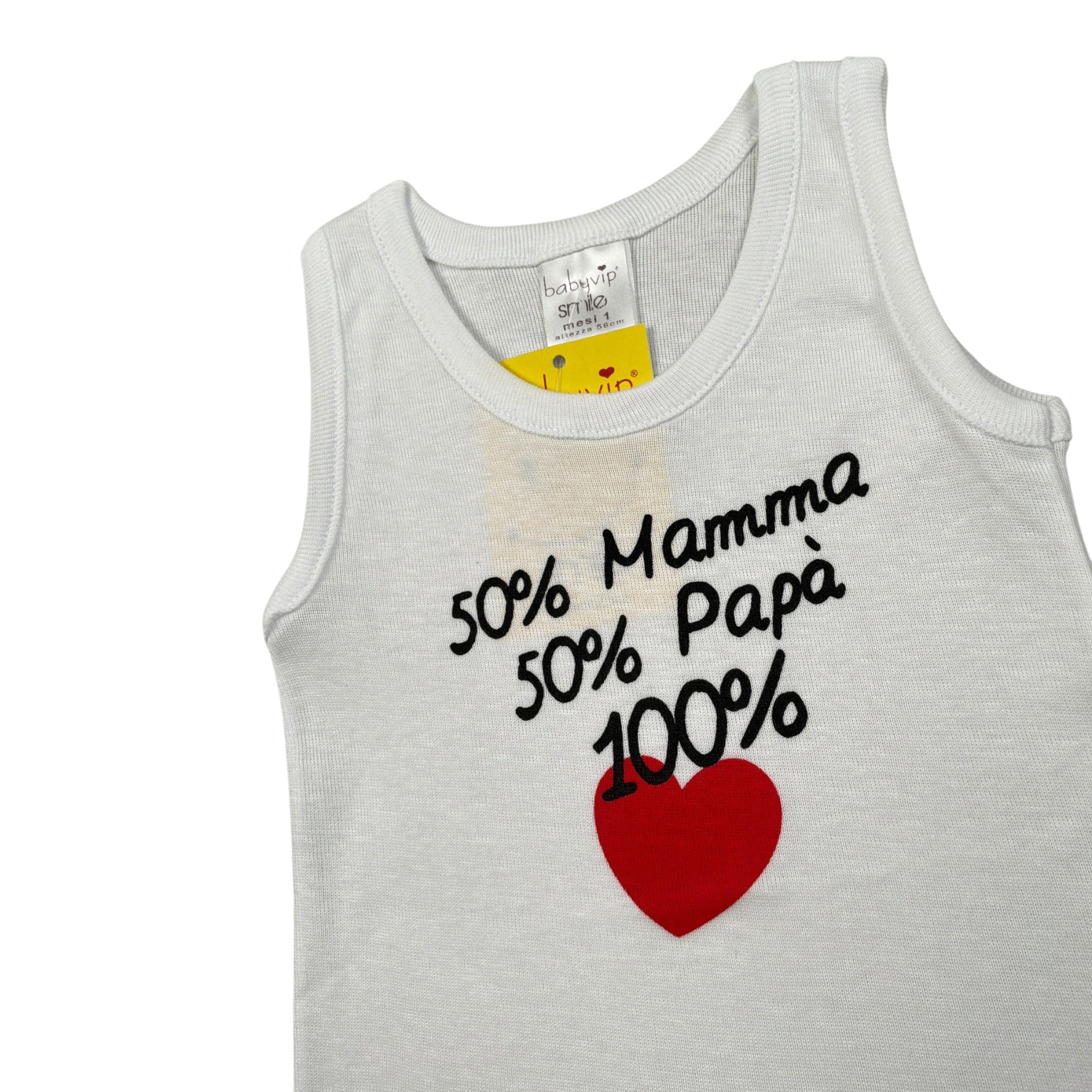 Babyvip Body tinta unita con Stampa Giromanica Bianco per Neonata J1601 BIANCO BABYVIP 