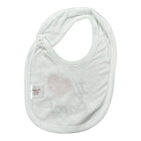 Babyvip Bavetta tinta unita con Stampa Bianco per Neonata J8163 BIANCO BABYVIP 