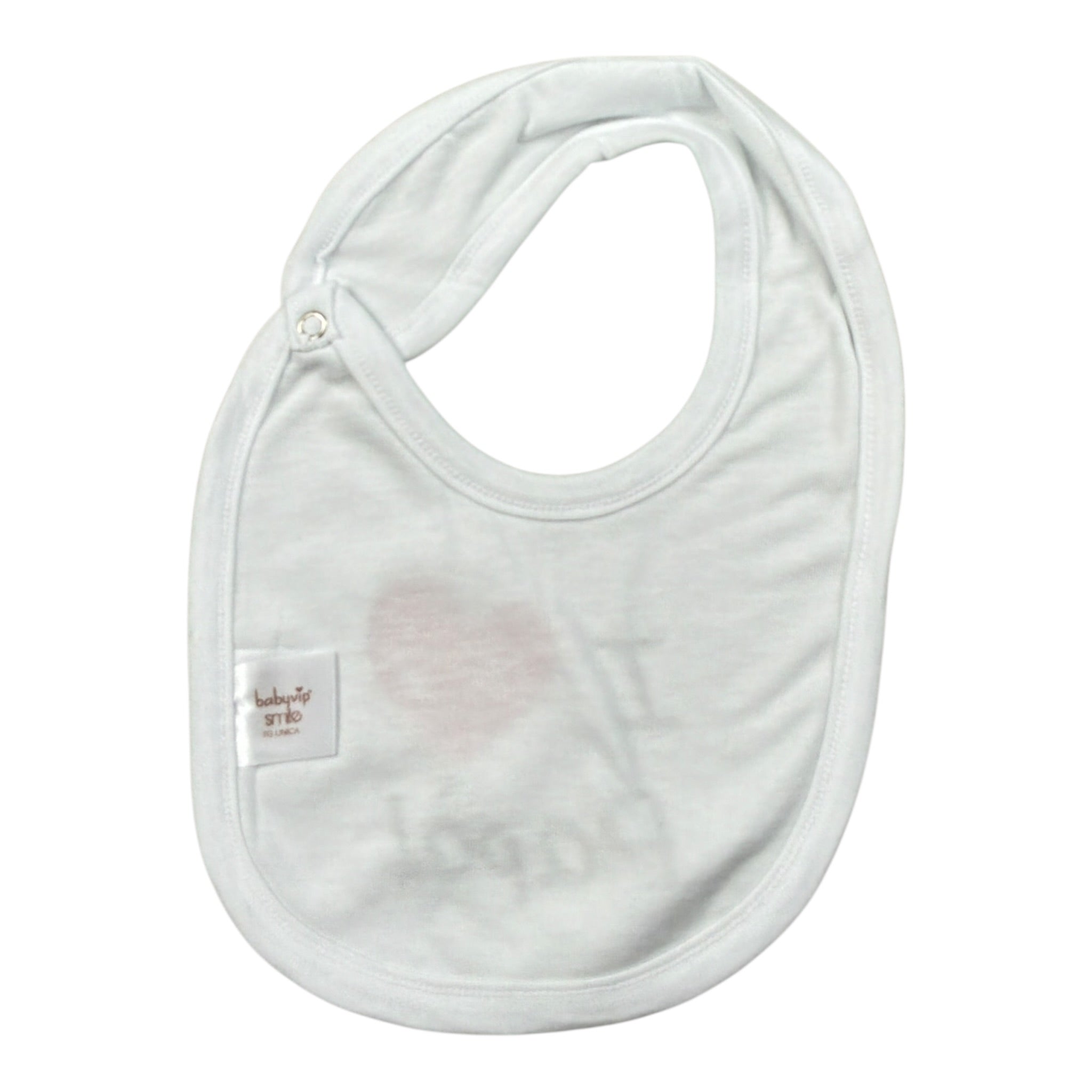 Babyvip Bavetta tinta unita con Stampa Bianco per Neonata J8163 BIANCO BABYVIP 