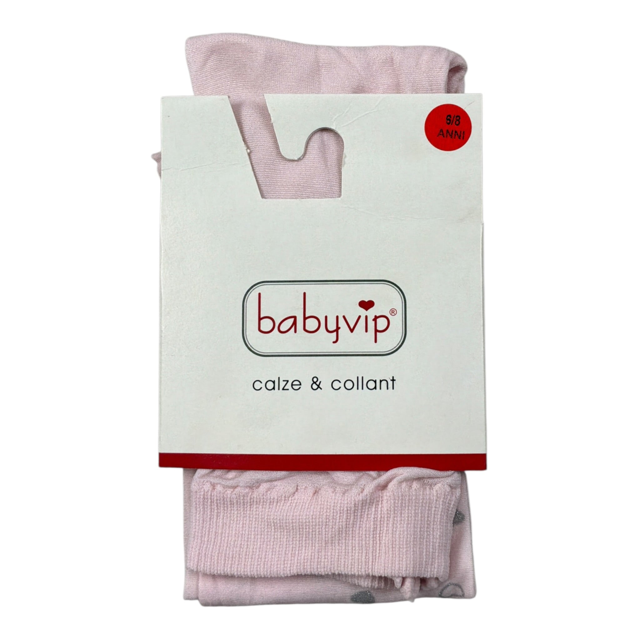 Babyvip Calze tinta unita con Stampa Rosa per Neonata J8372 ROSA BABYVIP 