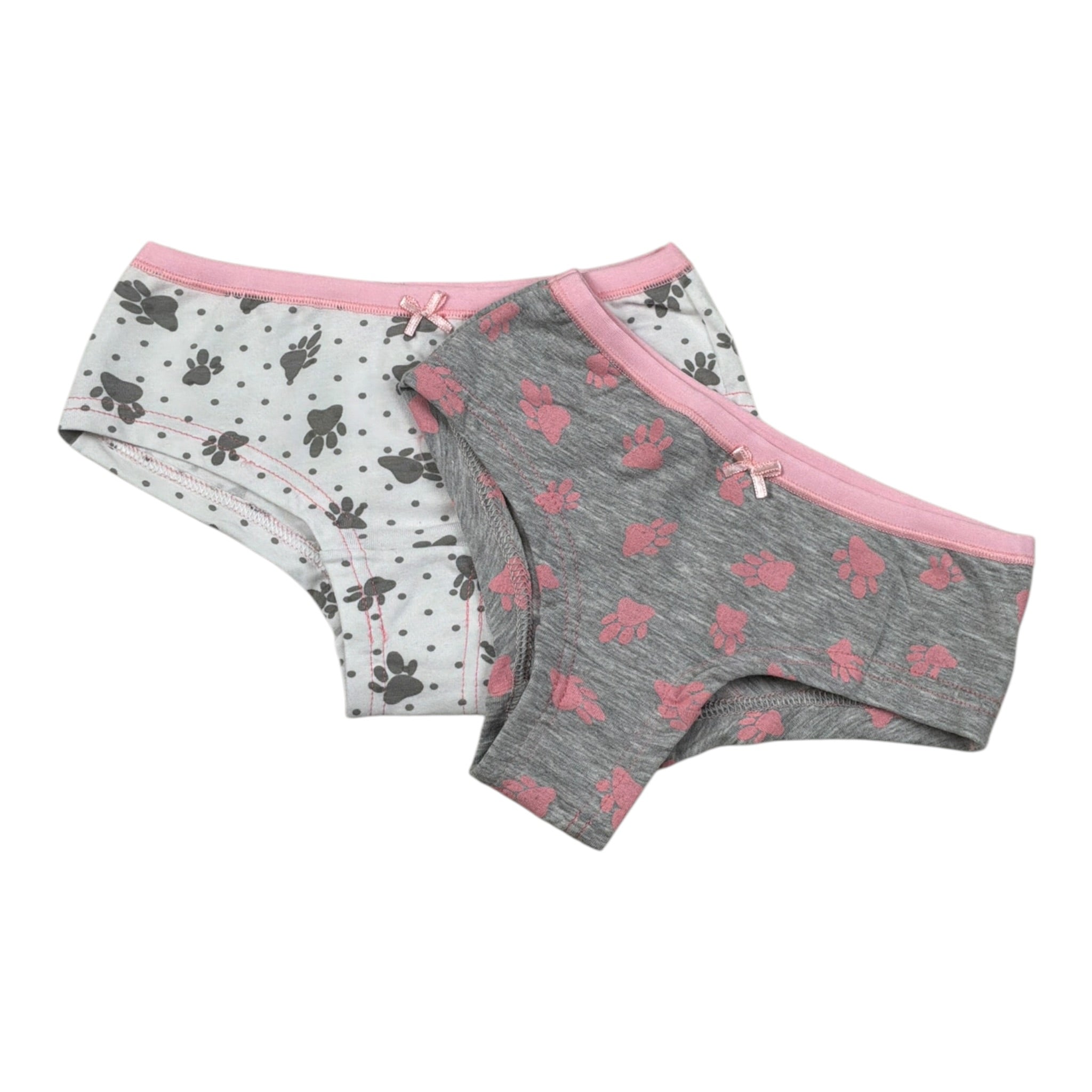 Babyvip Set 2 Slip Bicolore con Stampa Grigio/Bianco per Bambina Q4326 GRIGIO/BIANCO BABYVIP 