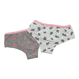 Babyvip Set 2 Slip Bicolore con Stampa Grigio/Bianco per Bambina Q4326 GRIGIO/BIANCO BABYVIP 
