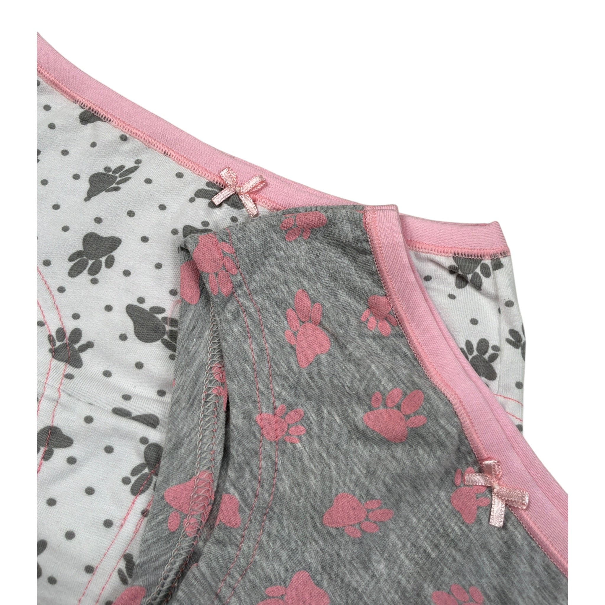 Babyvip Set 2 Slip Bicolore con Stampa Grigio/Bianco per Bambina Q4326 GRIGIO/BIANCO BABYVIP 