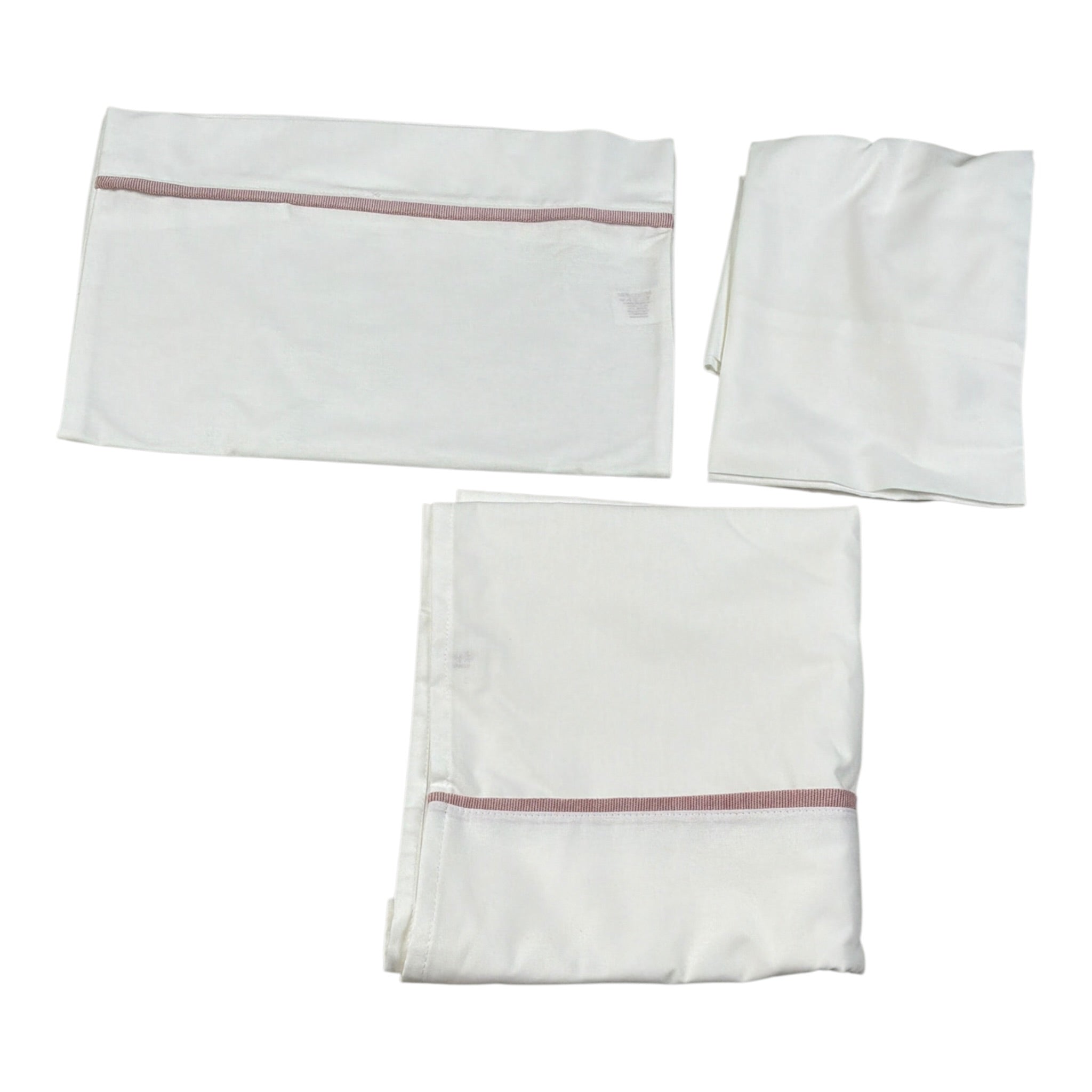 Babyvip Lenzuola Set 3Pz tinta unita Bianco per Neonata T1736 BIANCO BABYVIP 