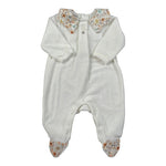 Babyvip Tutina tinta unita In Velluto Bianco per Neonata T2887 BIANCO BABYVIP 