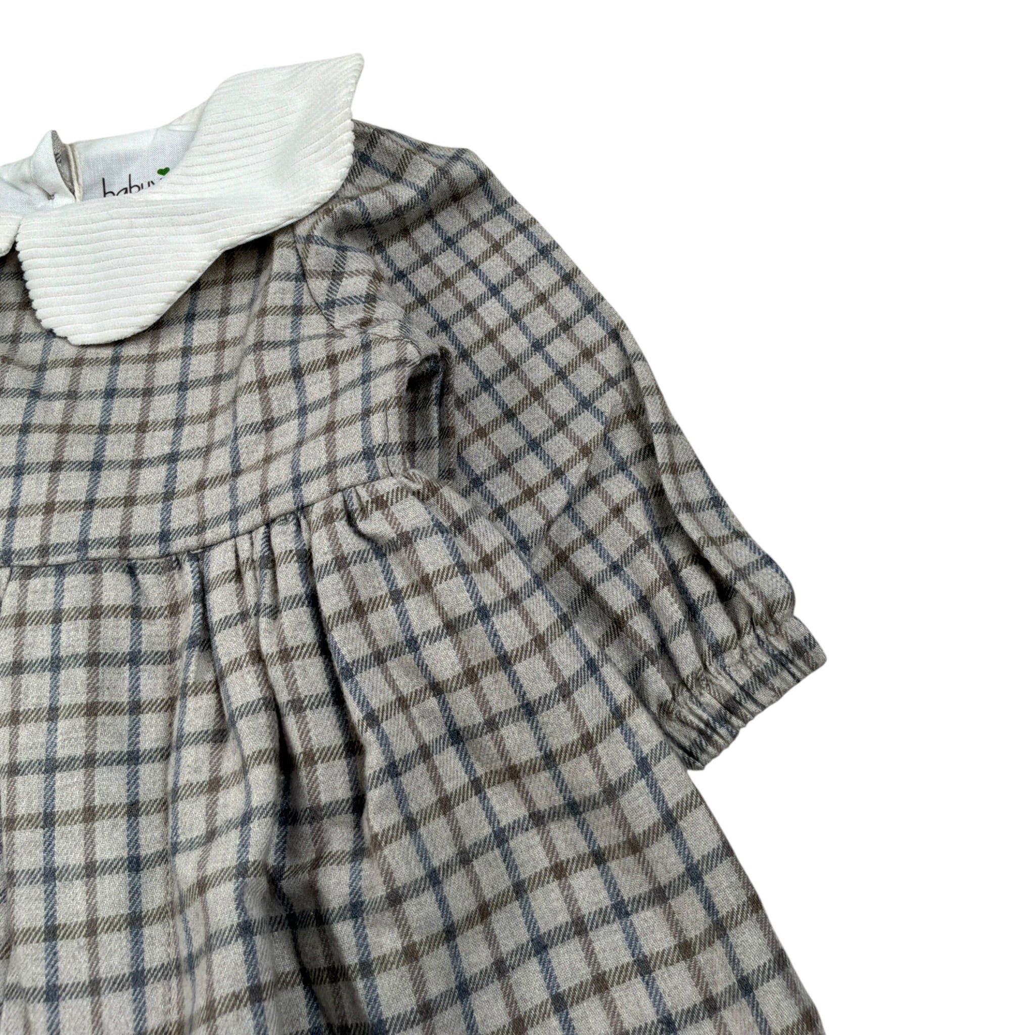Babyvip Abitto tinta unita con Colletto E Fantasia Grigio per Neonata T4319 GRIGIO BABYVIP 