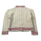Balmain Cardigan tinta unita con Bottoni In Contrasto Panna per Bambina BT9A70 PANNA BALMAIN 