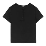 Balmain T-Shirt tinta unita con Logo Nero per Neonato BU8001 NERO BALMAIN 