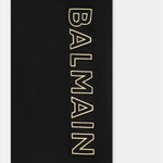 Balmain T-Shirt tinta unita con Logo Nero per Neonato BU8531 NERO BALMAIN 