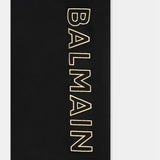 Balmain T-Shirt tinta unita con Logo Nero per Neonato BU8531 NERO BALMAIN 