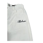 Balmain Jeans tinta unita con Girovita Regolabile Panna per Bambina BV6S50 PANNA BALMAIN 