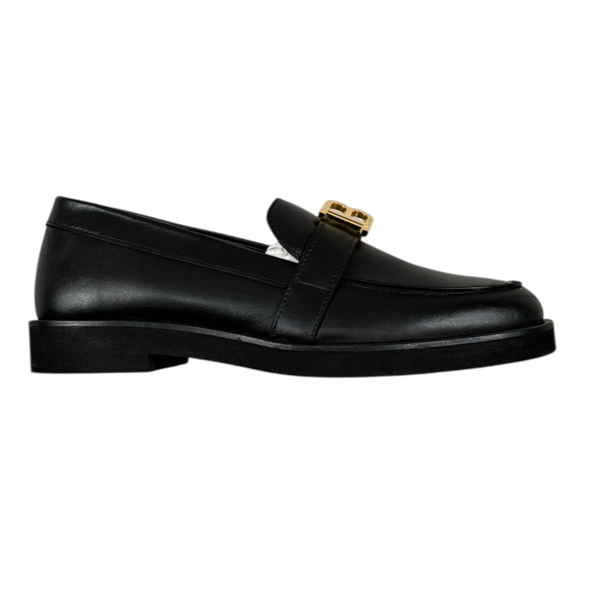 Balmain Mocassino tinta unita con Logo Nero per Bambina BW0P96 NERO BALMAIN 