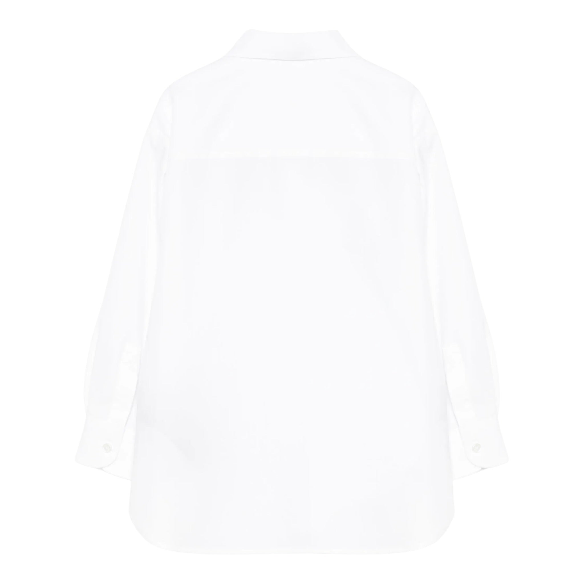 Balmain Camicia Manica Lunga tinta unita con Logo Bianco per Bambino BW5P20 BIANCO BALMAIN 