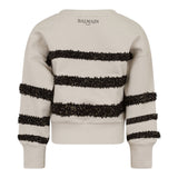 Balmain Felpa tinta unita con Applicazioni Beige per Bambina BX4A20 BEIGE BALMAIN 