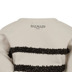 Balmain Felpa tinta unita con Applicazioni Beige per Bambina BX4A20 BEIGE BALMAIN 